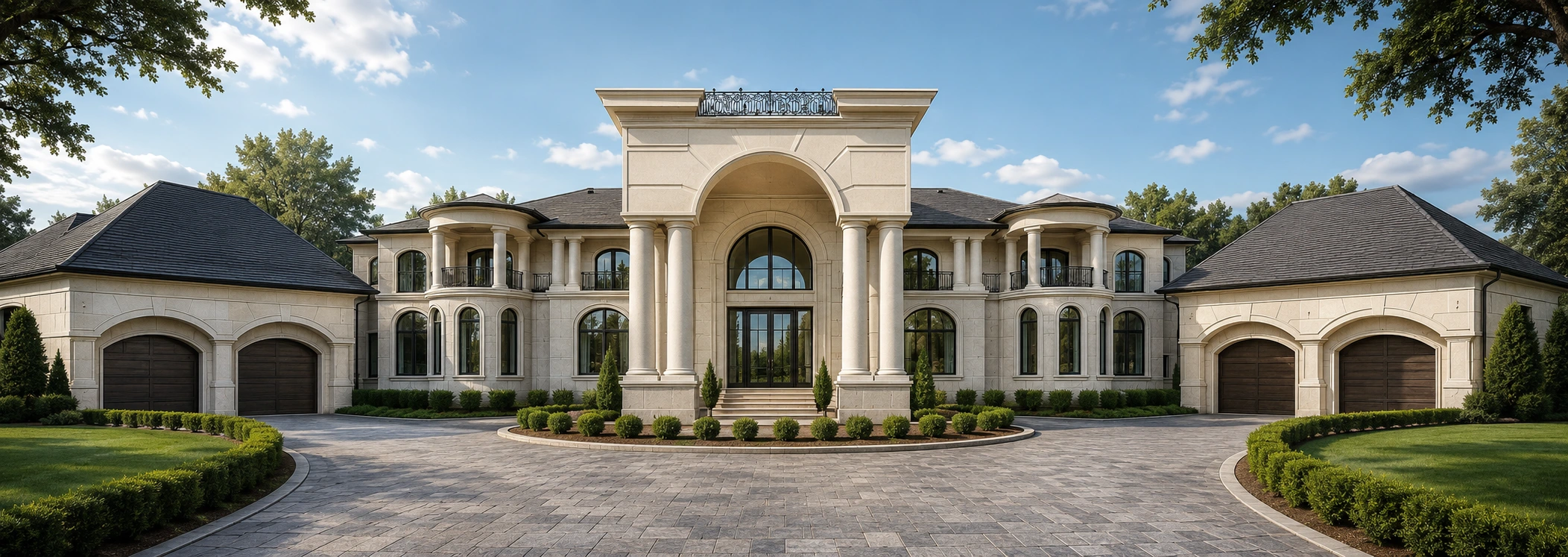 Luxury villa hotel architectural render