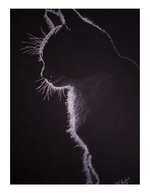 Whiskers in Silence painting