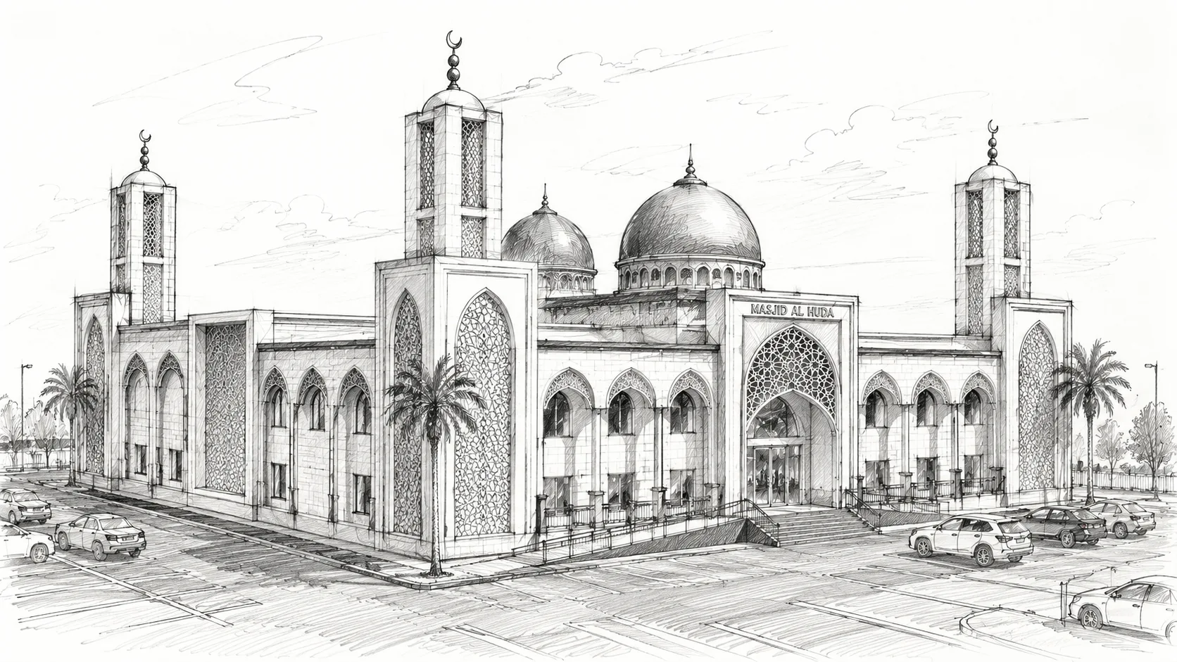 Masjid Al Huda Sketch